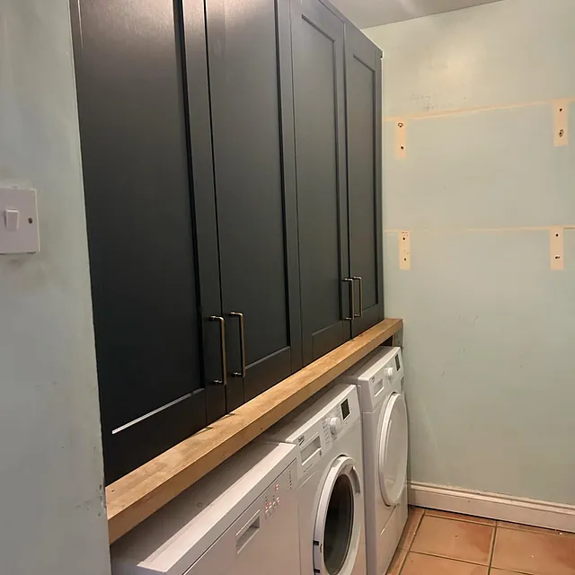 built in cupboards utility room