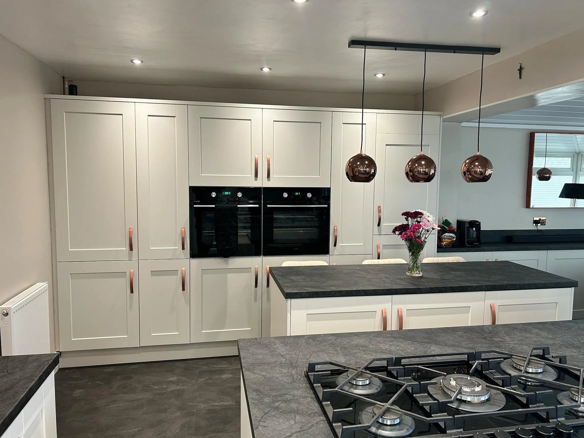 New white kitchen installation South Wales