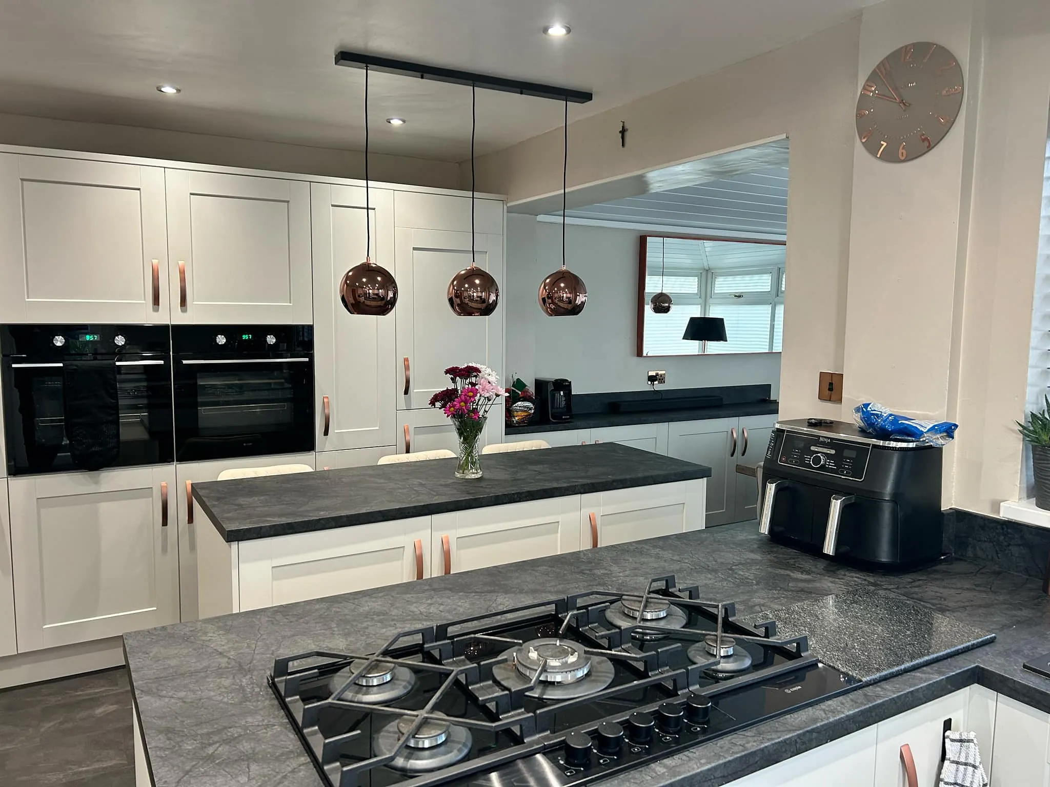 New white kitchen installation South Wales