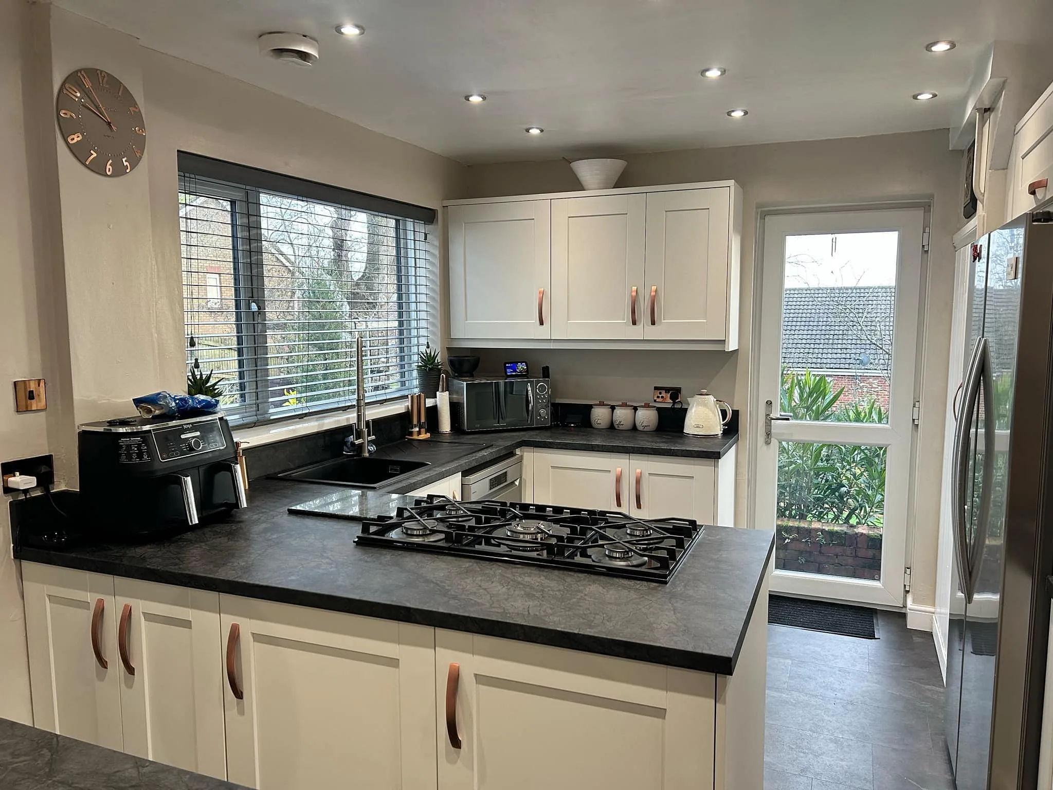 New white kitchen installation South Wales