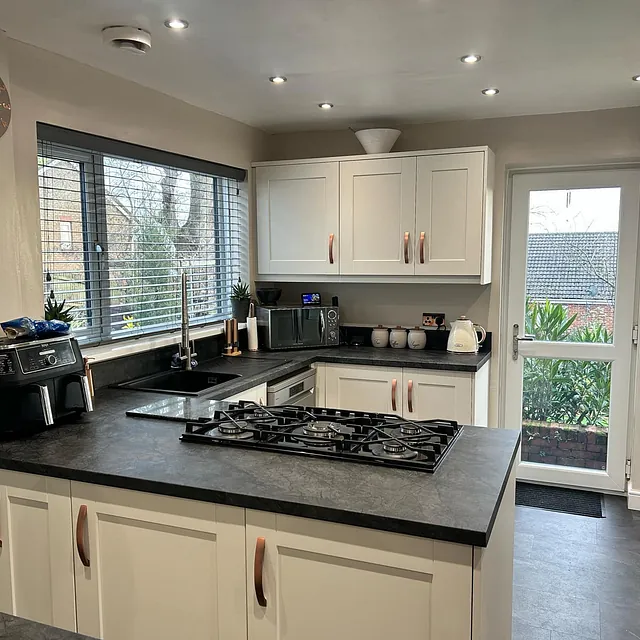 New white kitchen installation South Wales