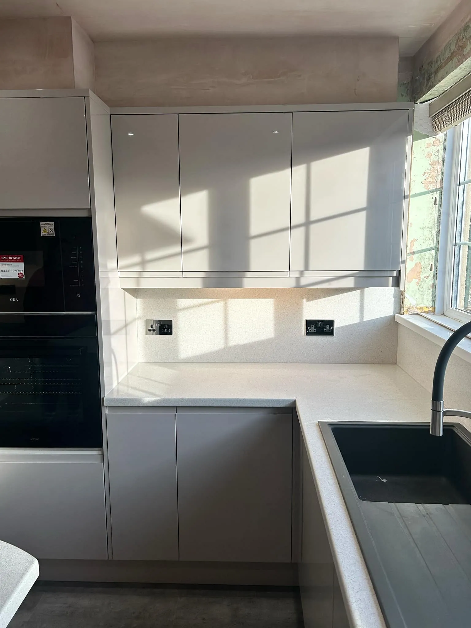 New white kitchen installation South Wales