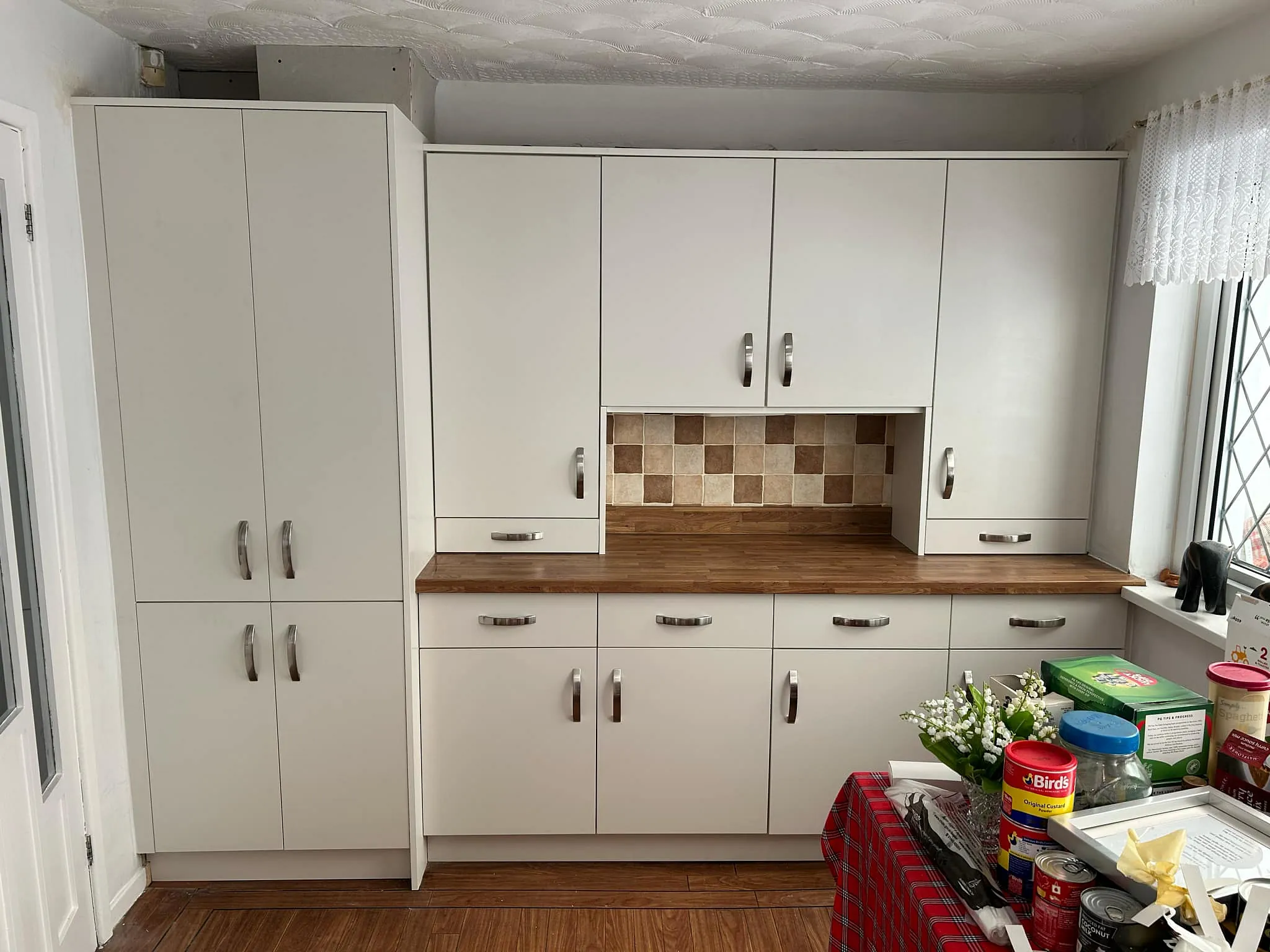 New white kitchen installation South Wales
