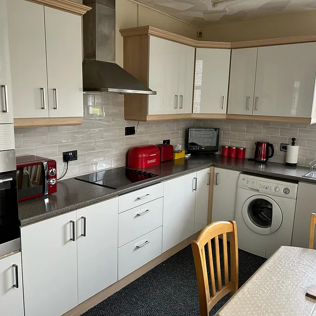 New white kitchen installation South Wales