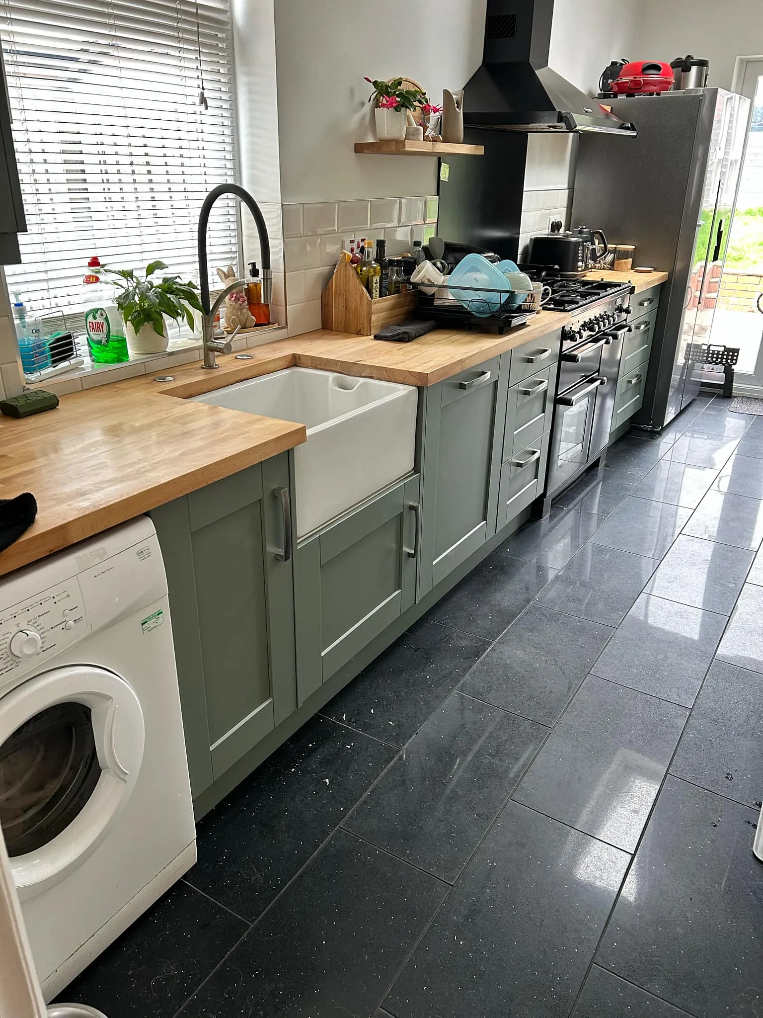 New green kitchen installation South Wales