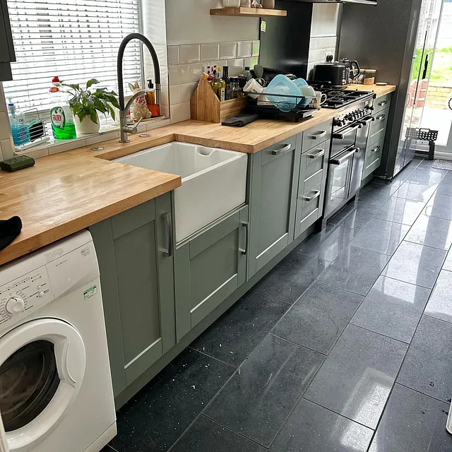 New green kitchen installation South Wales